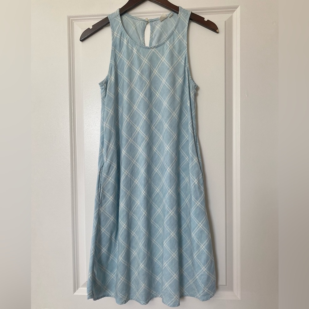 Women’s GAP Blue and White Sleeveless Swing Dress - size XS